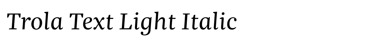 Trola Text Light Italic image
